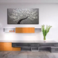 Grey Blooming Tree Hand Painted Wall Art