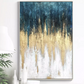 Deep Blue & Gold Abstract Wall Art