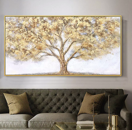 Fall Tree Hand Painted Wall Art