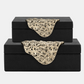 Leather Boxes with Antique Grain, Set of 2