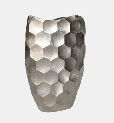 Silver Honeycomb Vase