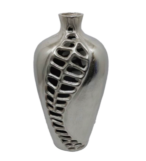 Silver Cut Out Vase