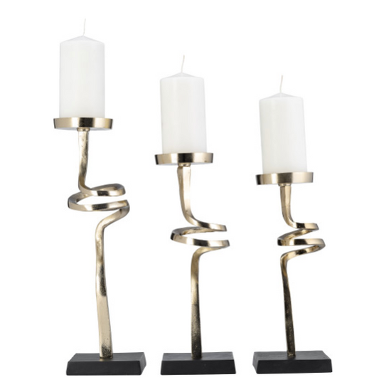 Abstract Candle Holders, Set of 3