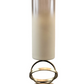 Glass Hurricane Vase with Sphere Base
