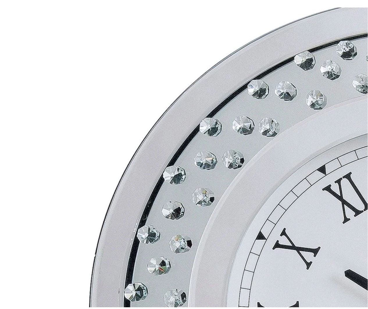 Lily Sparkle Contemporary Crystal Round Wall Clock