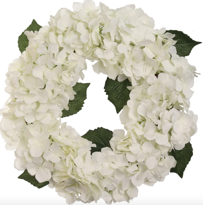 Chiara Silk Faux Hydrangea Wreath, 18in