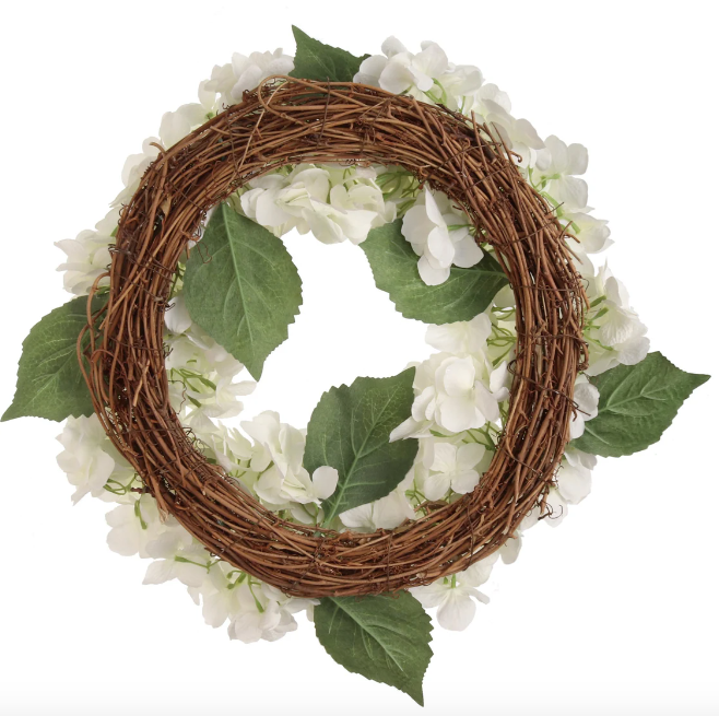 Chiara Silk Faux Hydrangea Wreath, 18in
