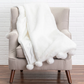 Snow Faux Fur Throw Blanket