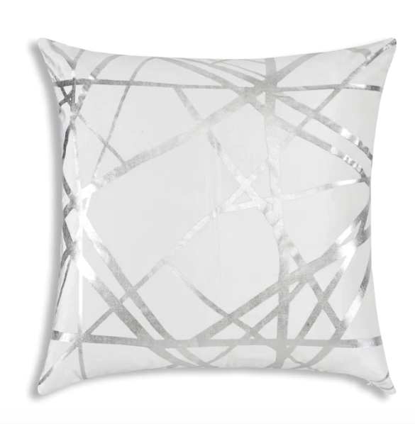 Rica Ivory & Silver Duvet and Matching Pillow Sham
