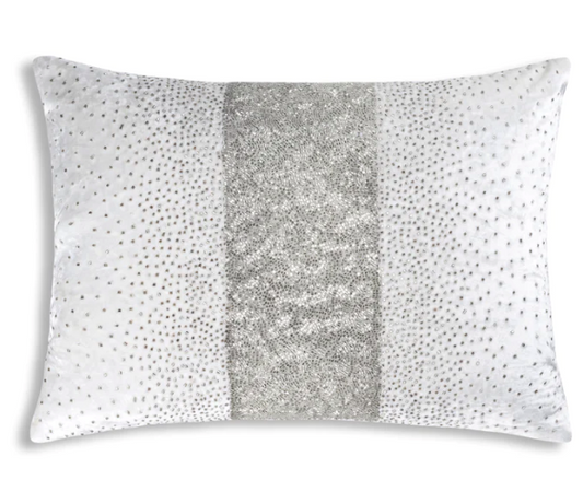 Crystal Ivory Hand Beaded Pillow