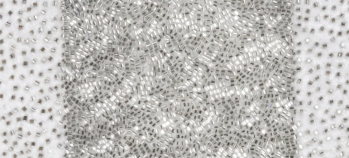 Crystal Ivory Hand Beaded Pillow