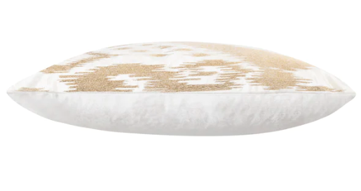 Astor Ivory Gold Velvet Pillow