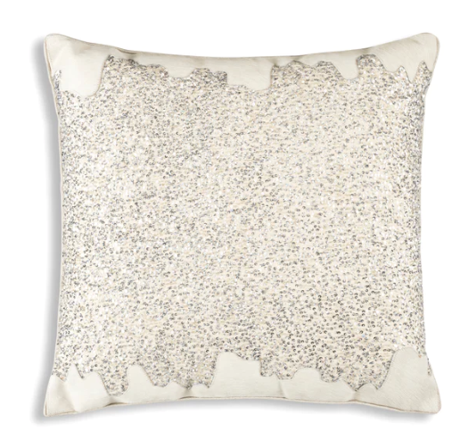 Austin Ivory Fully Beaded Pillow