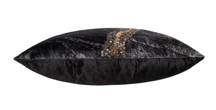 Bella Charcoal Gold Pillow