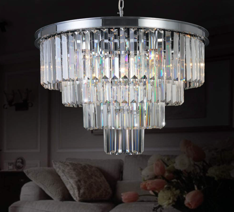 Aria I Round Crystal Chandelier