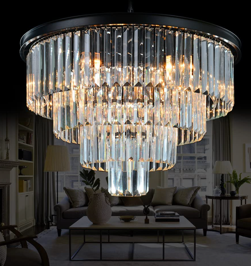 Aria I Round Crystal Chandelier