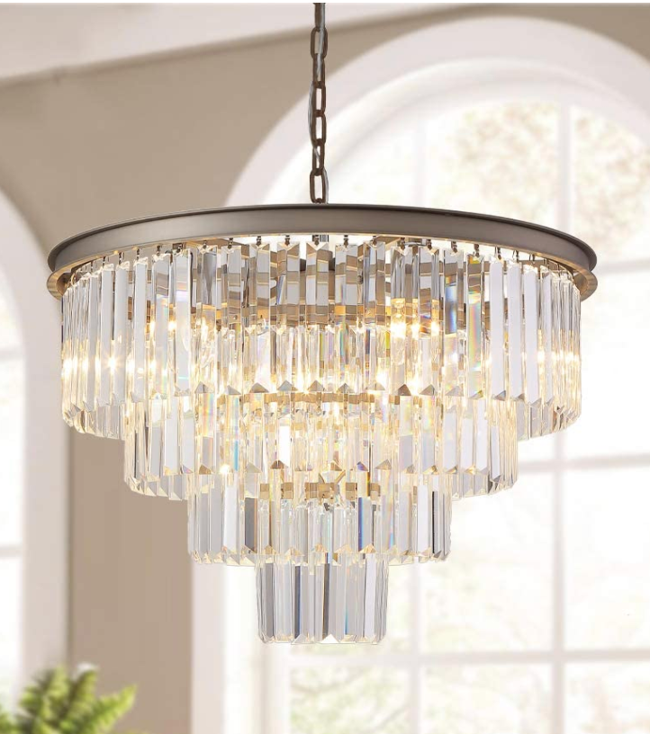 Aria I Round Crystal Chandelier