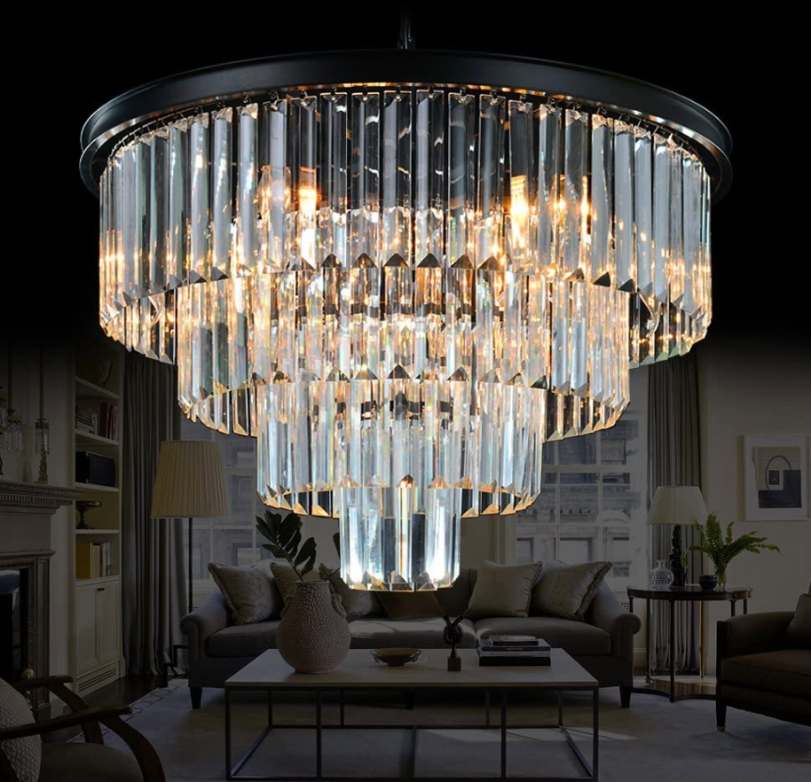 Aria I Round Crystal Chandelier