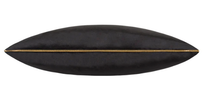 Noah Black Pillow with Piping