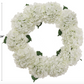 Large Handcrafted White Silk Hydrangea Wreath, 24in