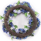 Capri Large Luxury Mixed Blue Silk Hydrangea Wreath, 24in