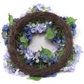 Silk Hydrangea WreathMedium Luxury Mixed Blue  , 18in