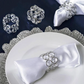 Totally Glam Glass Crystal Gem Napkin Ring, Set of 8