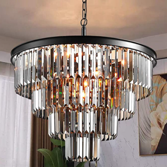 Alexia Luxury Black Smoke Chandelier