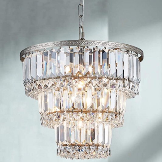 3 tier crystal chandelier
