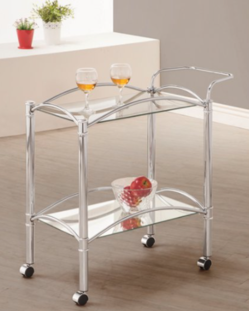 Caitlin Silver Serving Cart