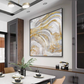 gold and grey abstract wall art
