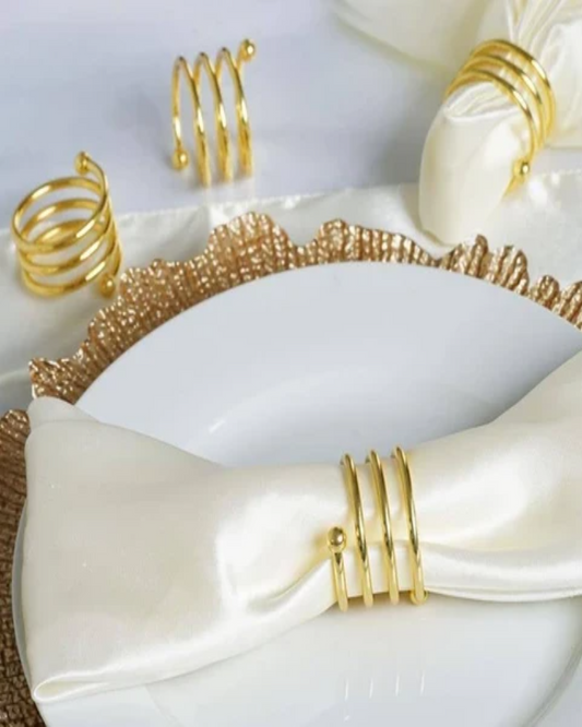Alison Spiral Napkin Rings, Set of 4