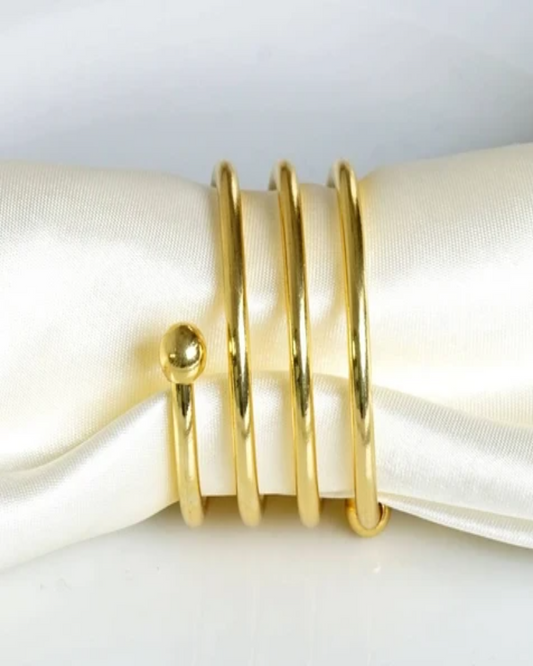 Alison Spiral Napkin Rings, Set of 4