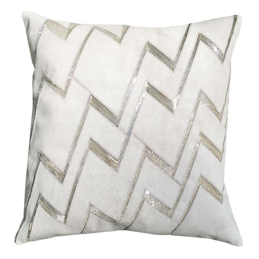 Agon Silver Beaded Pillow
