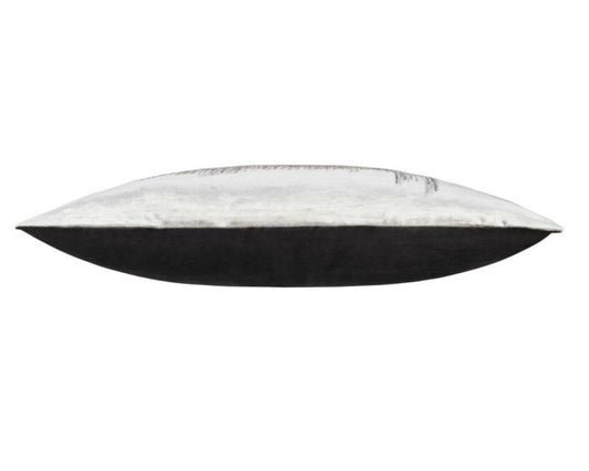 Mira Grey Silver Velvet Pillow