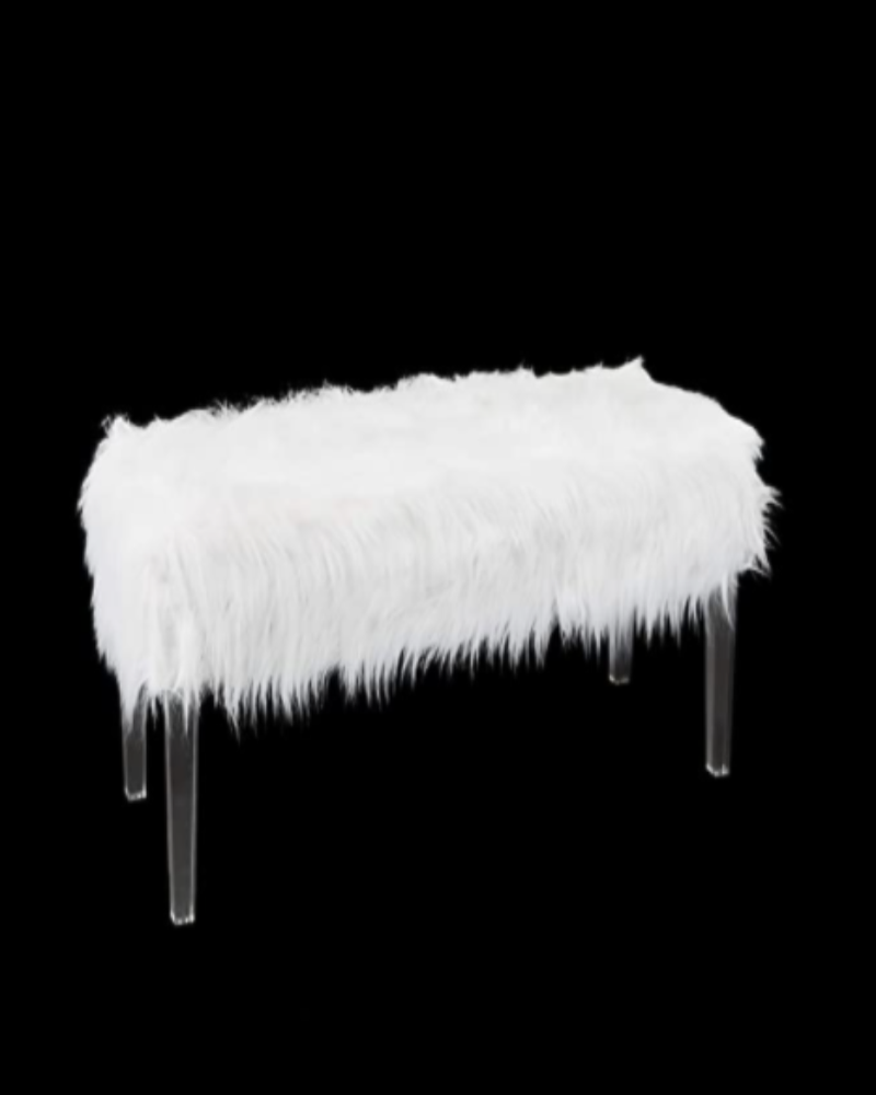 Totally Glam Faux Fur Bench