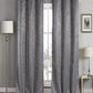 Bella Metallic Blackout Textured Curtains, 2 Panels