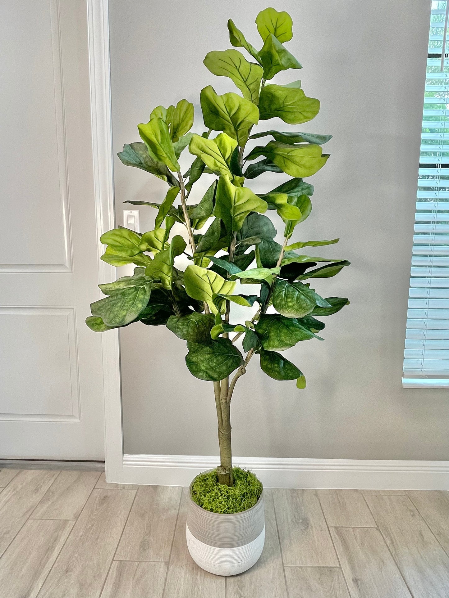 Nearly Natural Fiddle Leaf Ficus Tree, 6ft