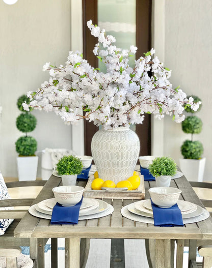 Totally Glam Aura Ginger Jar White Vase for flowers