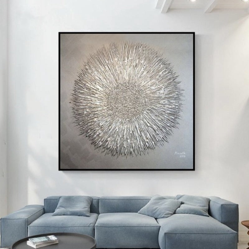 Silver Laser Canvas Wall Art