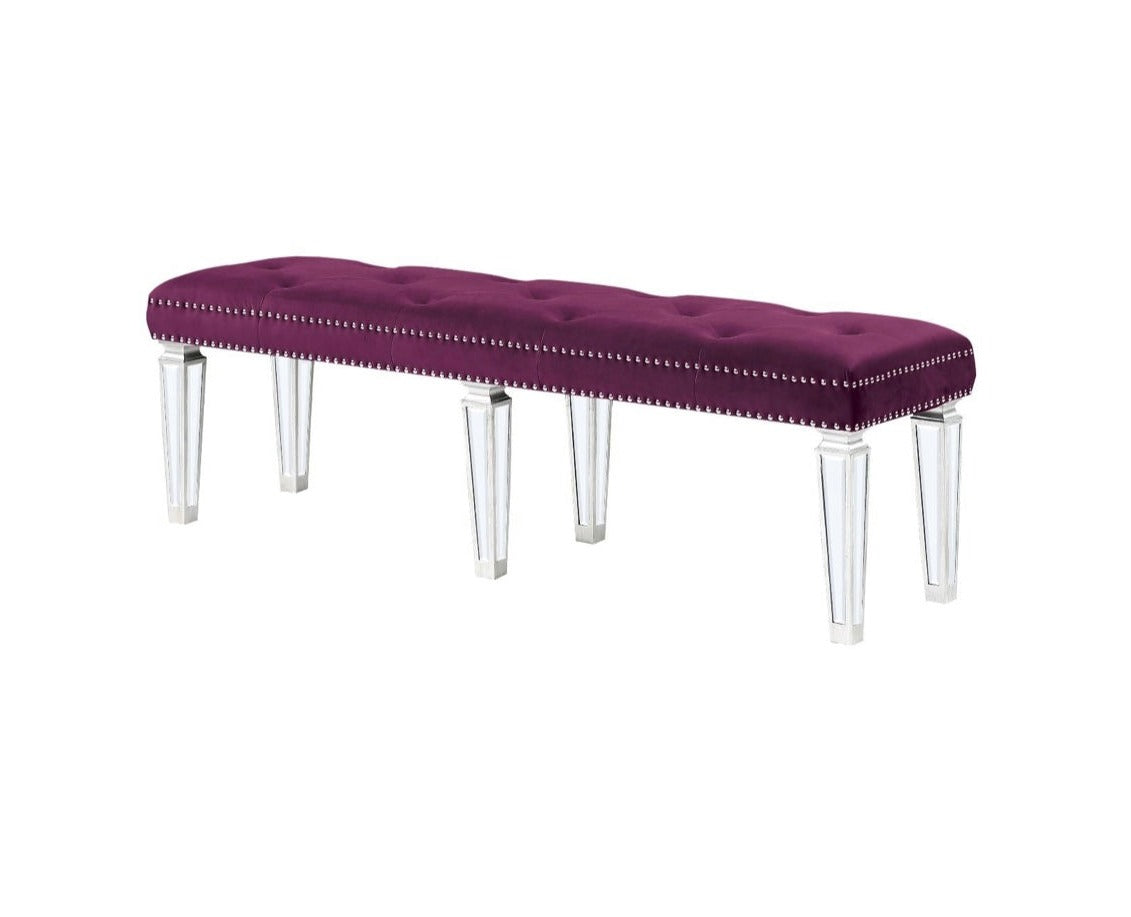 Monalisa Bench Velvet & Mirrored