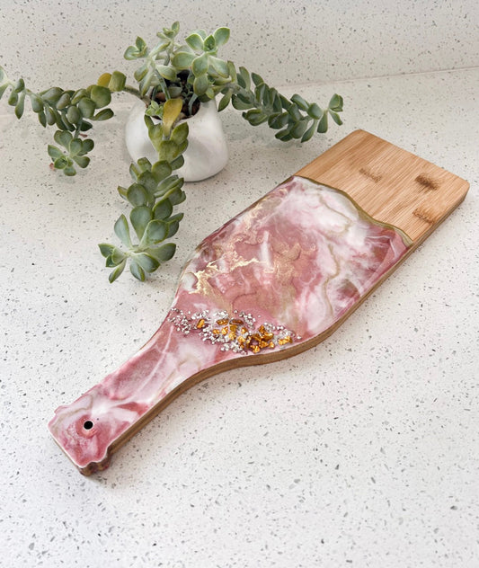 Blush Geode Resin Serving Board, Small