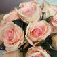 Pink Silk Rose Buds with Stems, Set of 5