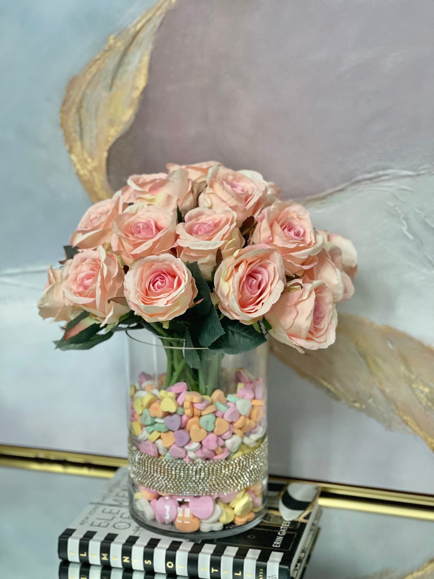 Pink Silk Rose Buds with Stems, Set of 5