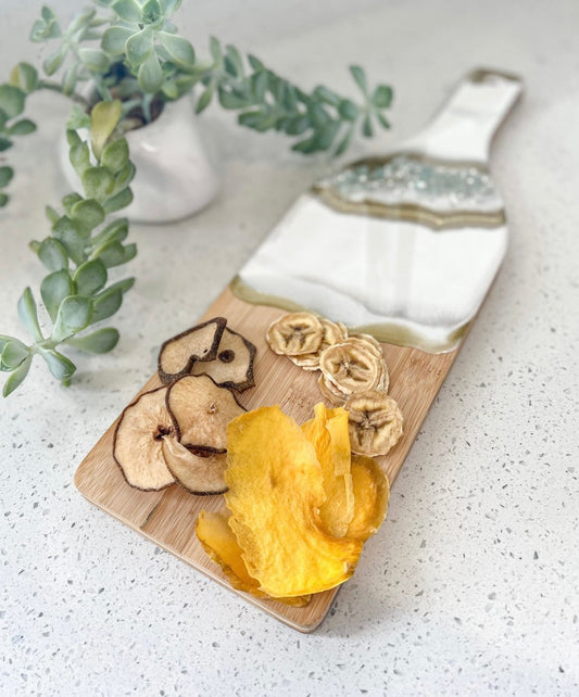 Gold & White Geode Resin Serving Board, Small