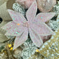 Baby Pink Poinsettia with Sequins, Set of 5