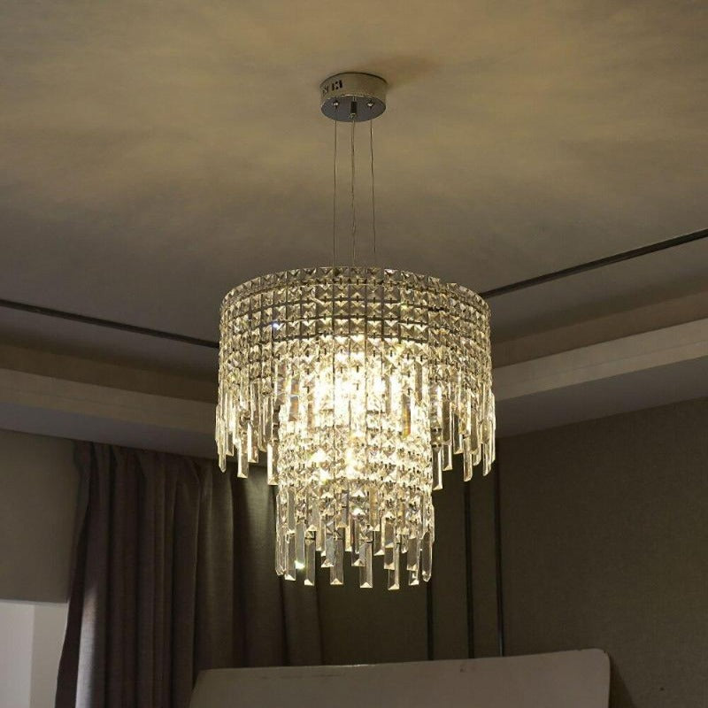 Aubrey Luxury Crystal Chrome Chandelier