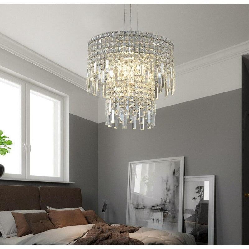 Aubrey Luxury Crystal Chrome Chandelier