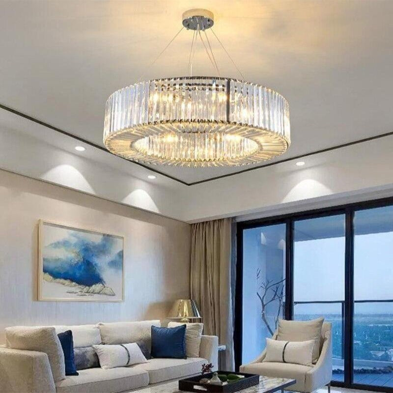 Alesso Round Crystal Chandelier