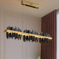 black and gold chandelier
